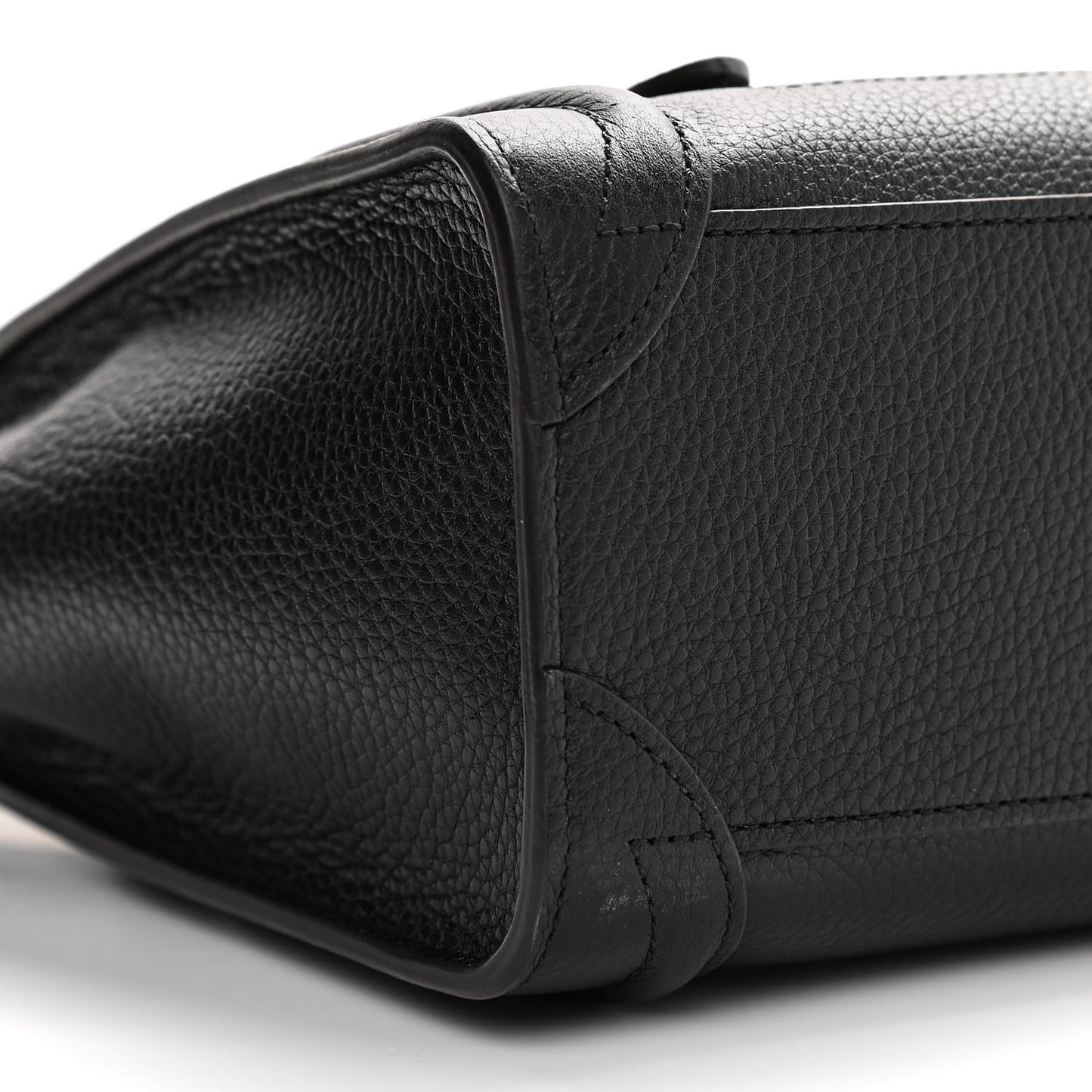 Drummed Calfskin Nano Luggage Black