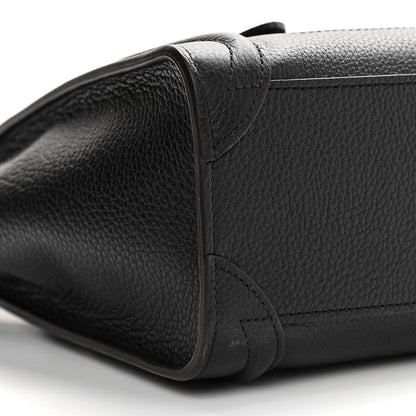 Celine Drummed Calfskin Nano Luggage Black 8 of 12