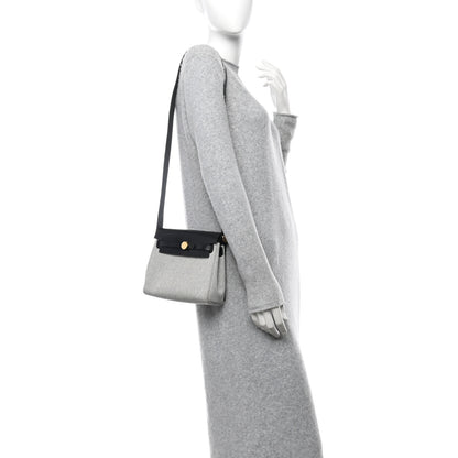 Hermes Military Toile Vache Hunter Herbag Zip Retourne 20 Ecru Black 2 of 11