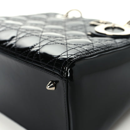 Christian Dior Patent Cannage Medium Lady Dior Black 10 of 12