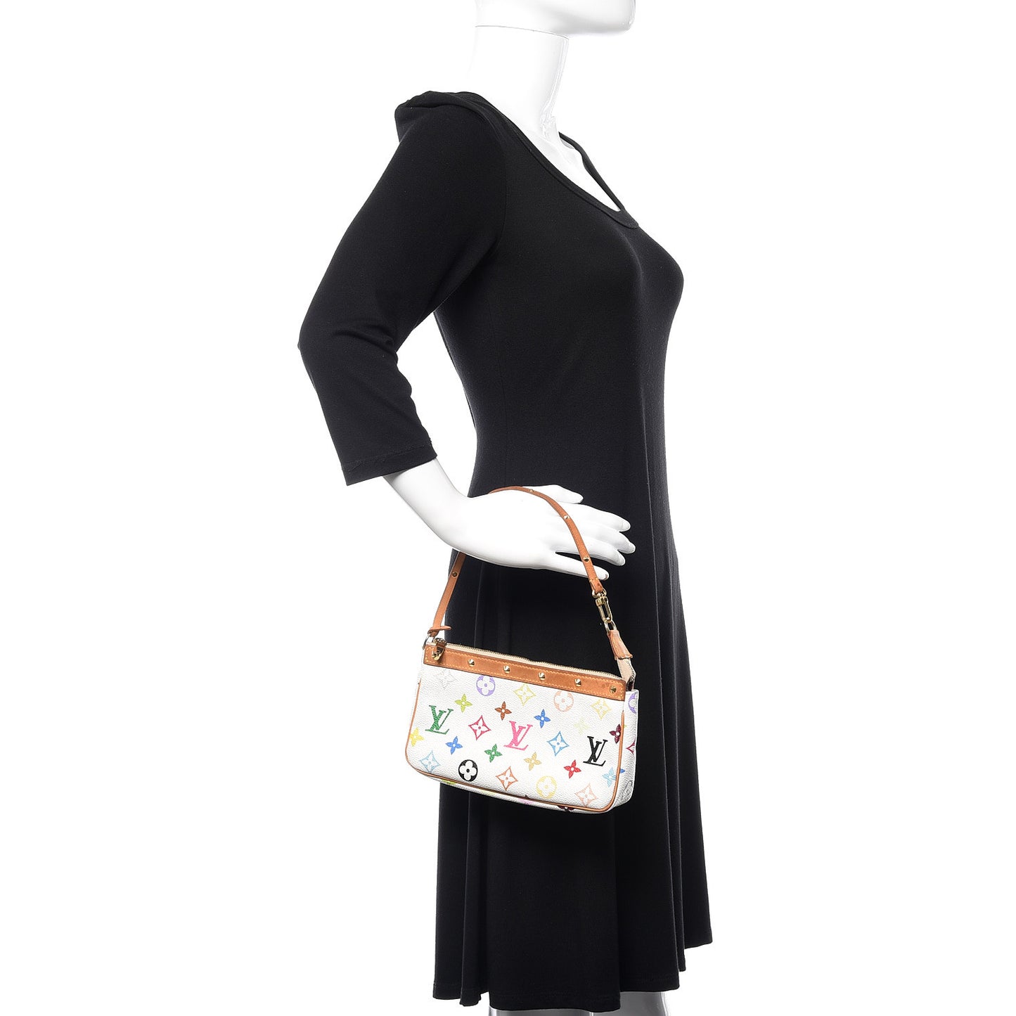 Monogram Multicolor Pochette Accessories White