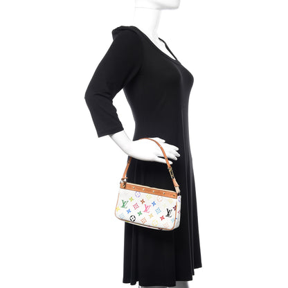 Louis Vuitton Monogram Multicolor Pochette Accessories White 2 of 9