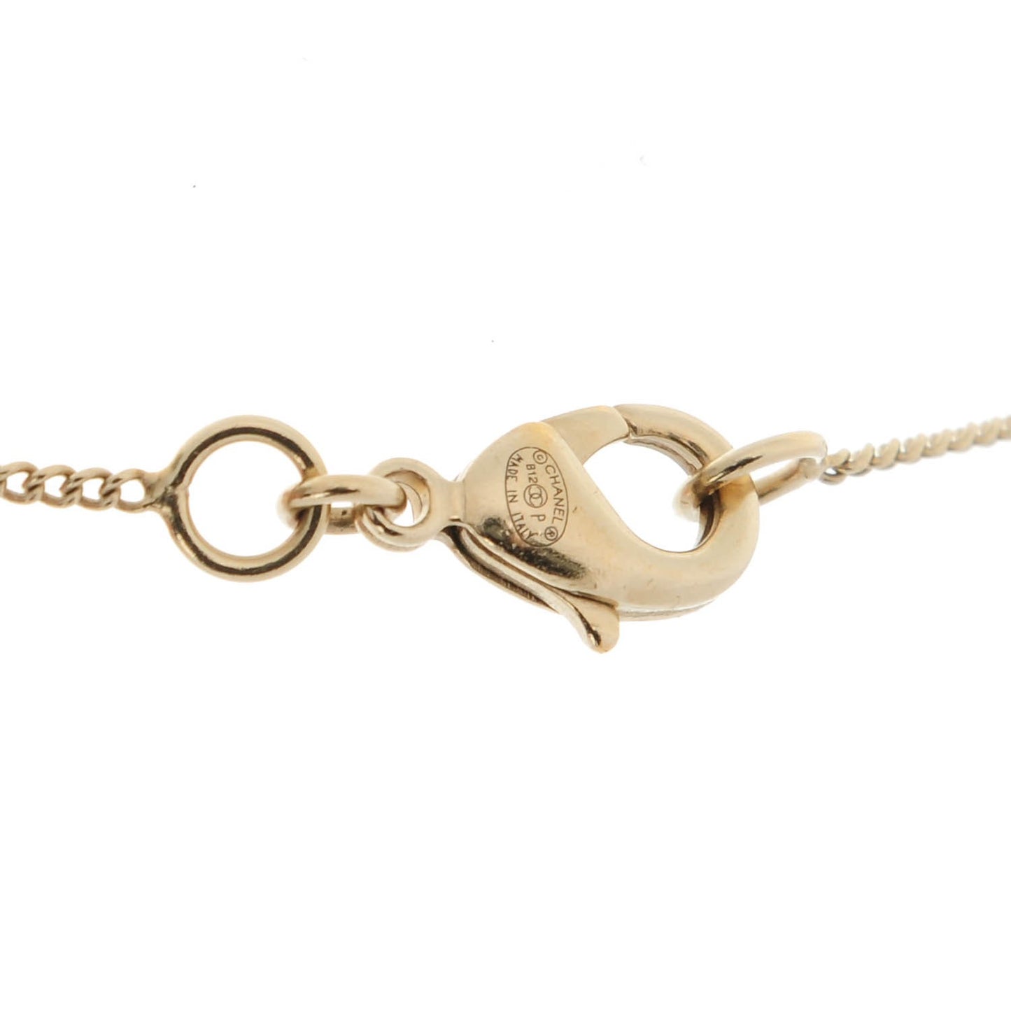 Baguette Crystal CC Necklace Gold
