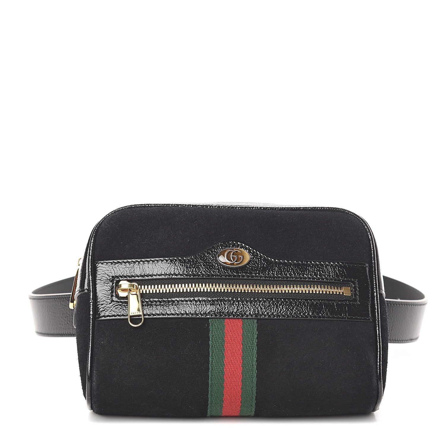 Gucci Suede Small Ophidia Belt Bag 85 34 Black 1 of 8