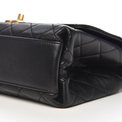 Chanel Lambskin Quilted La Parisienne Top Handle Flap Black 10 of 12
