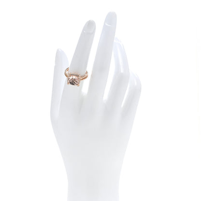 David Yurman 18K Rose Gold Diamond Morganite 9mm Chatelaine Ring 53 6.5 2 of 5