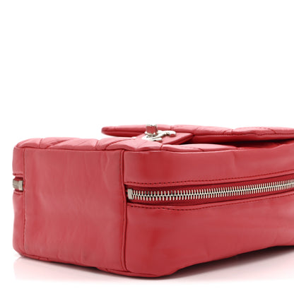Chanel Aged Calfskin Quilted Top Handle Camera Case Red 10 of 11