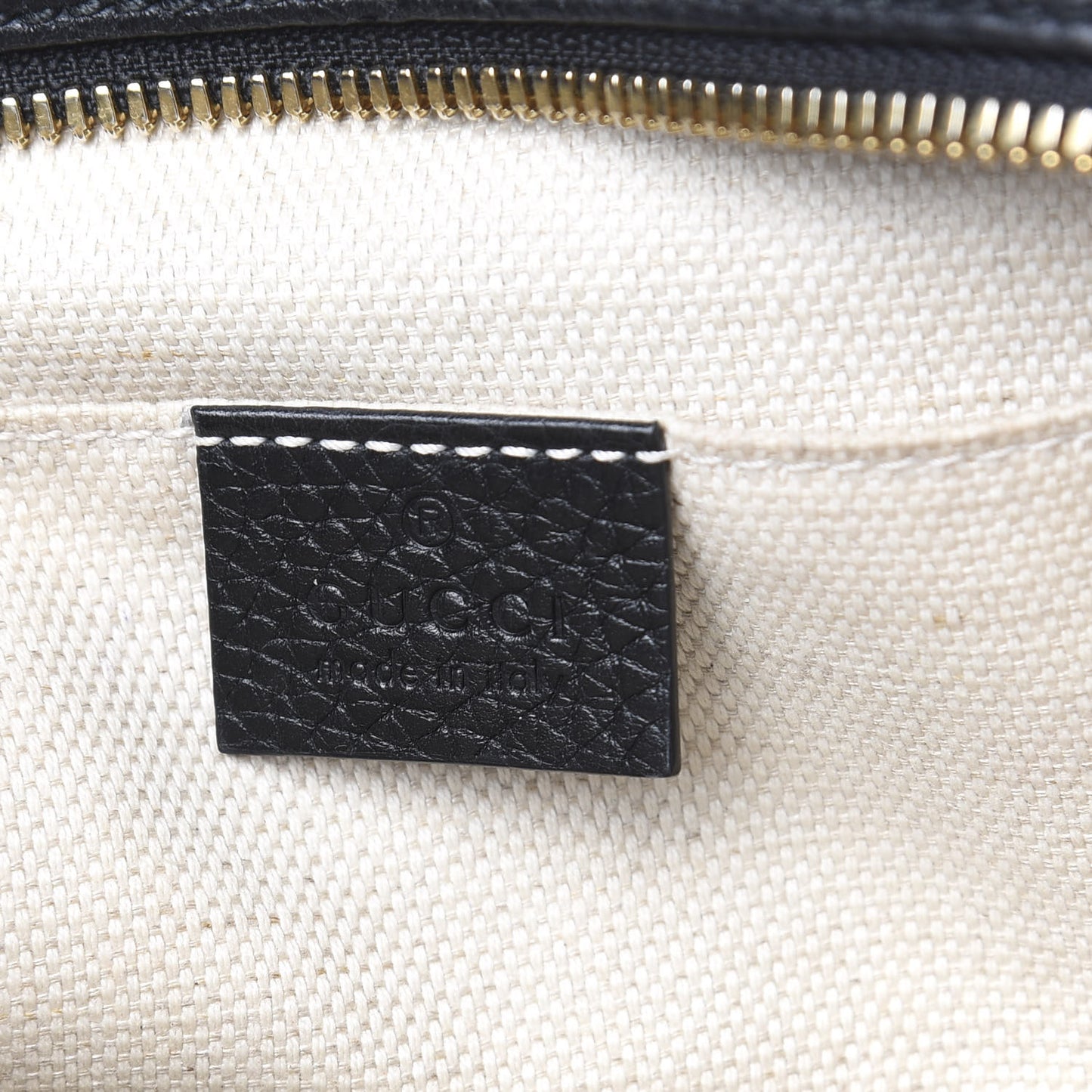 Pebbled Calfskin Small Soho Disco Bag Black