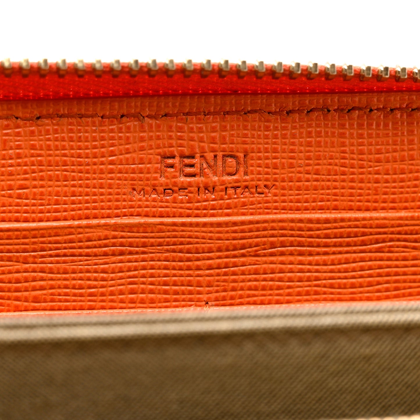 Vitello Elite Zip Around Wallet Arancio
