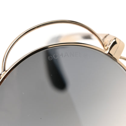 Chanel Metal Round Camellia Sunglasses 71573 Gold 7 of 7