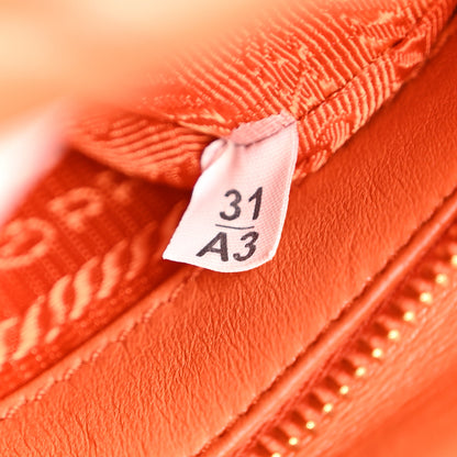 Prada Nappa Metal Quilted Small Patchwork System Flap Bag Arancio 6 of 9