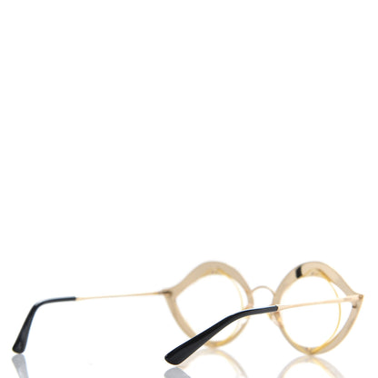Gucci Metal Crystal Cat Eye Glasses GG0046S Gold 3 of 7