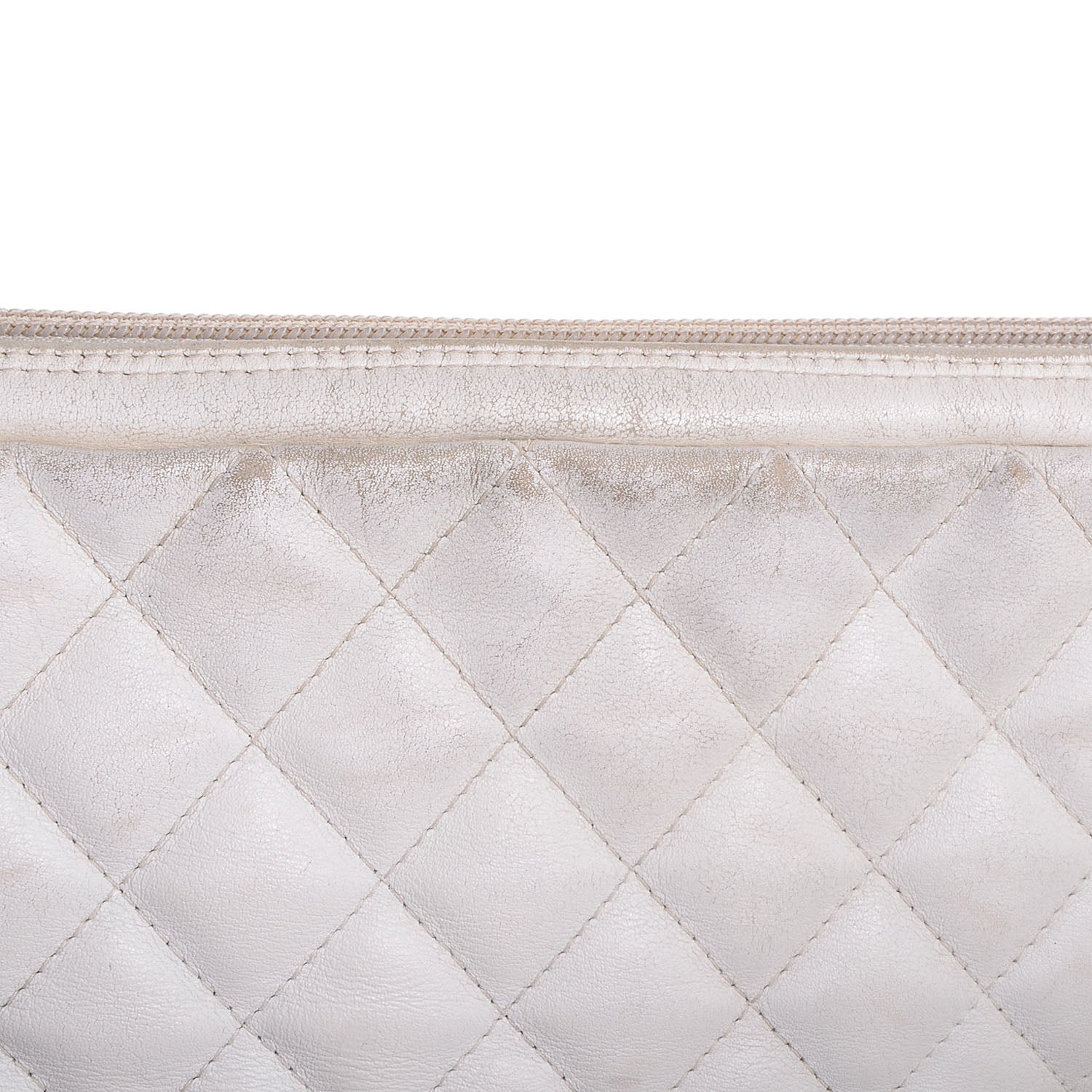 Chanel Calfskin Quilted Large Cambon Messenger White Black 9 of 10