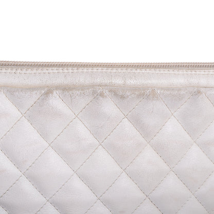 Chanel Calfskin Quilted Large Cambon Messenger White Black 9 of 10