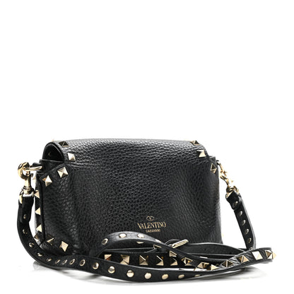 Valentino Garavani Pebbled Calfskin Mini Rockstud Crossbody Bag Black 2 of 11