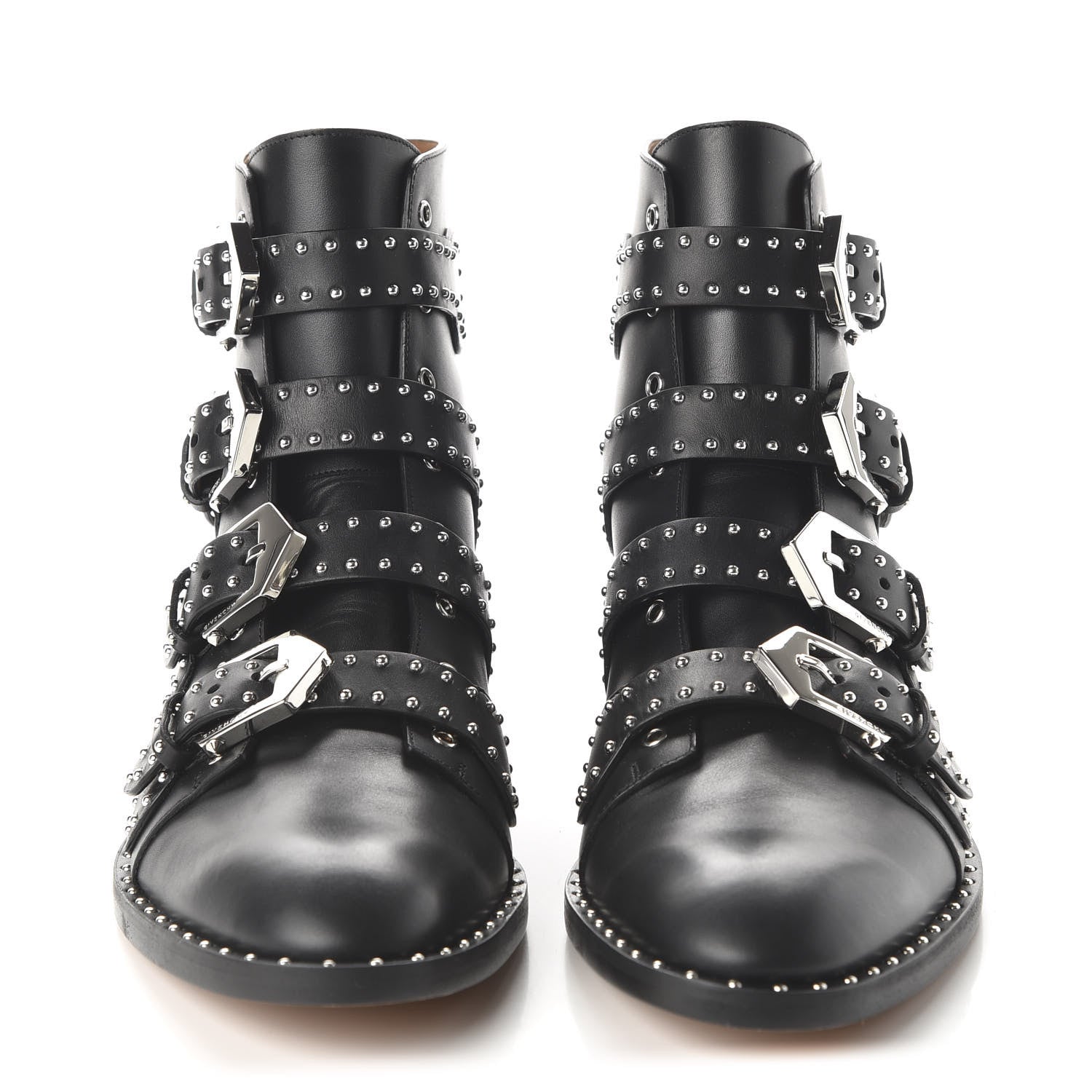 Givenchy Calfskin Studded Prue Buckle Bootie 39.5 Black 2 of 9