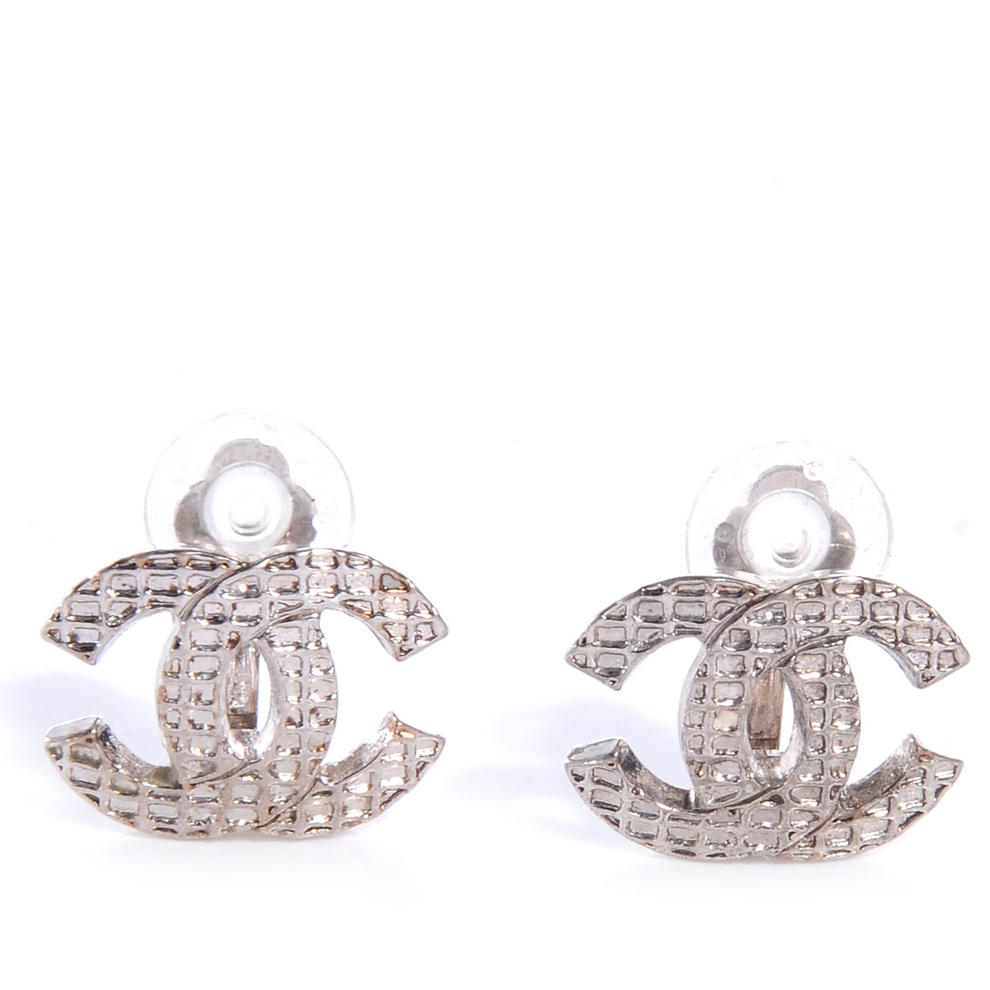CC Clip On Earrings Silver