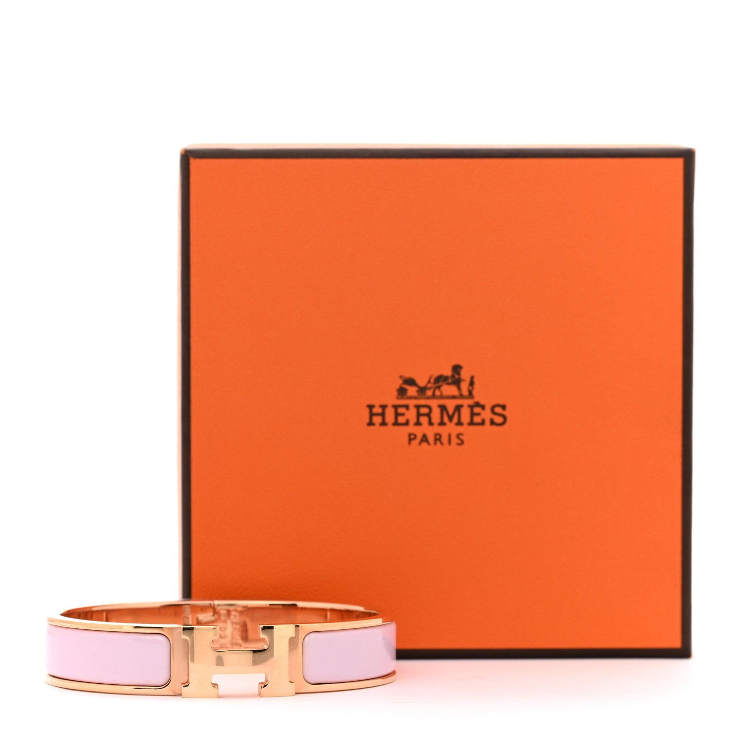 Hermes Enamel Narrow Clic Clac H Bracelet PM Rose Candeur 5 of 5