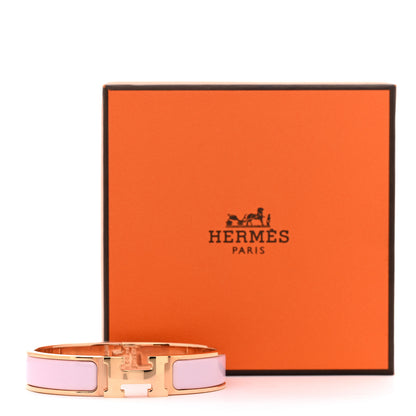Hermes Enamel Narrow Clic Clac H Bracelet PM Rose Candeur 5 of 5