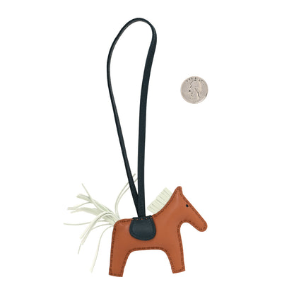 Hermes Milo Lambskin Grigri Rodeo Horse Bag Charm PM Gold Vert Cypress Vert Fizz 2 of 3