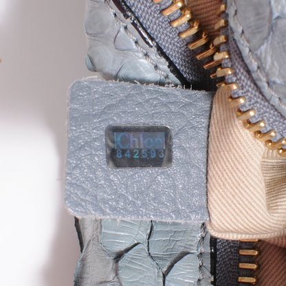 Chloe Python Medium Paraty Light Blue 8 of 8