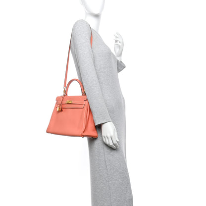 Hermes Togo Kelly Retourne 32 Crevette 2 of 10