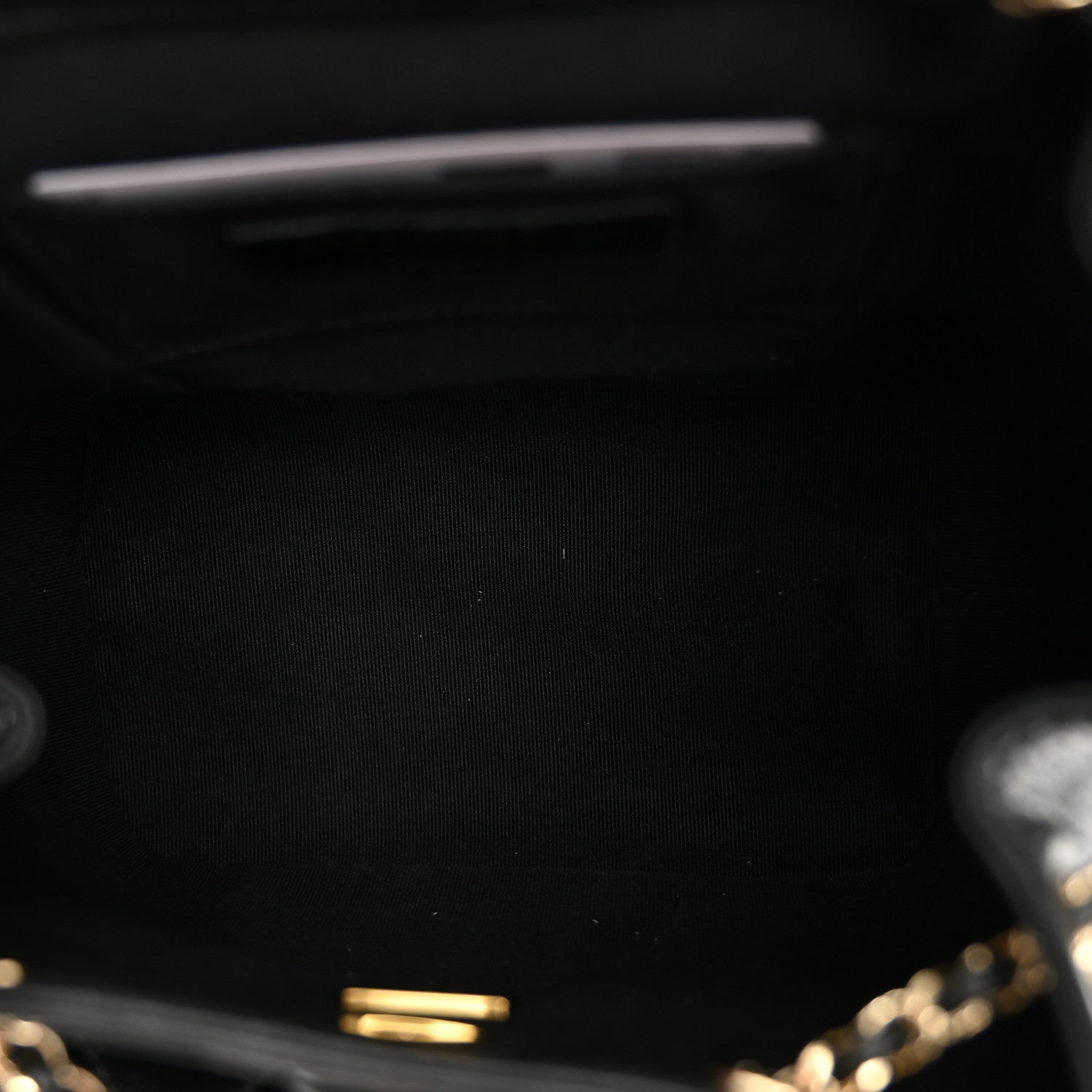 Chanel Glazed Aged Calfskin Quilted Small Duma Drawstring Backpack Black 5 of 10