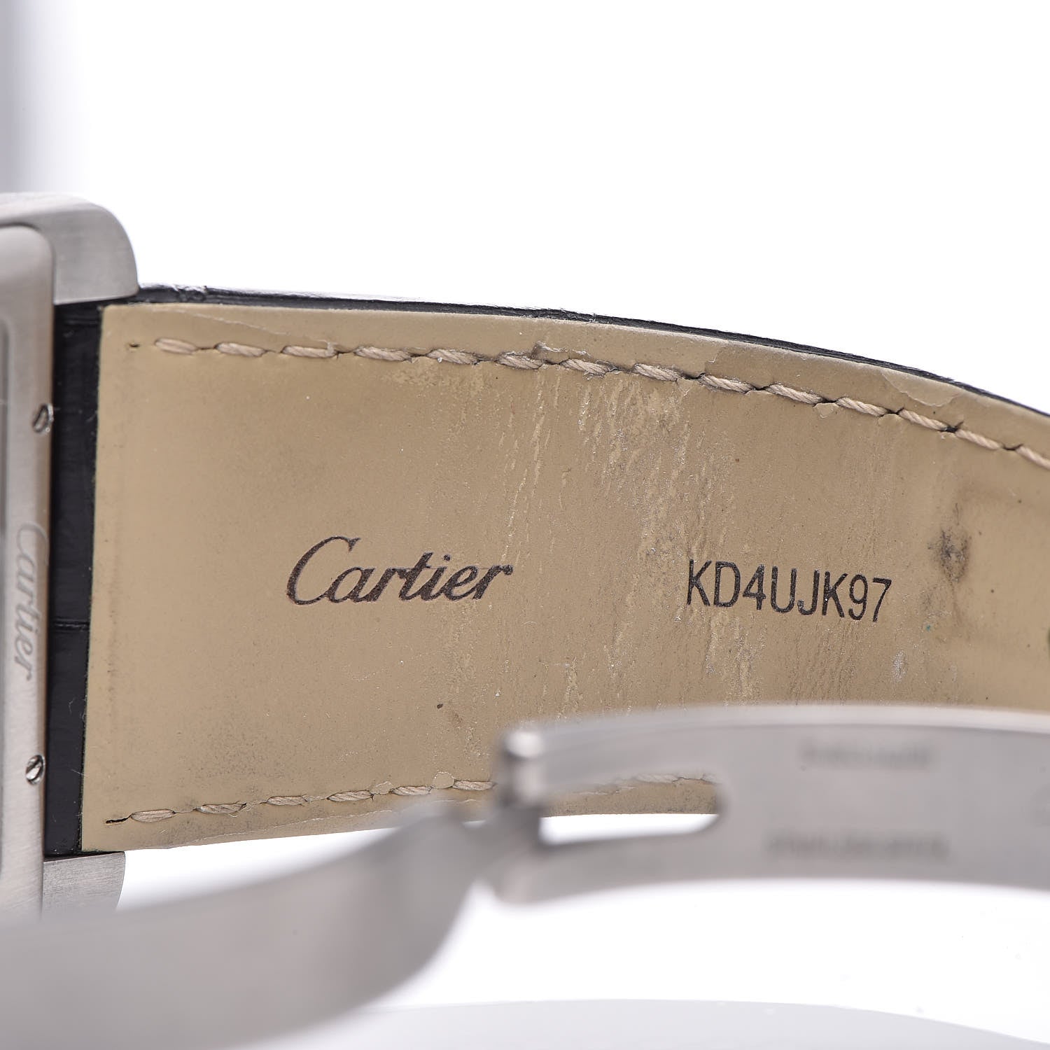 Cartier Stainless Steel Alligator 34mm Tank MC Automatic Watch 7 of 9