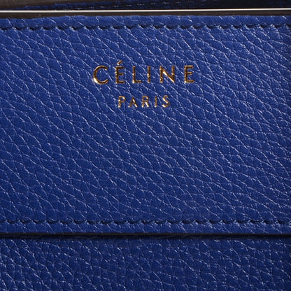 Celine Drummed Calfskin Mini Luggage Indigo 9 of 9