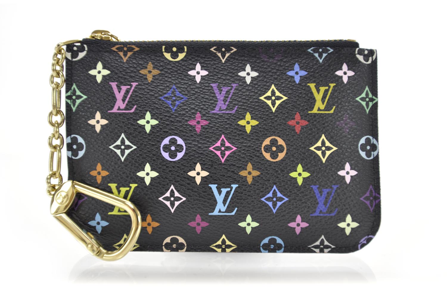 Louis Vuitton Monogram Multicolor Key Pouch Black Violet 1 of 7