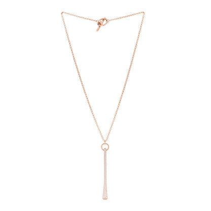 Hermes 18K Rose Gold Diamond Clou de Forge Pendant Necklace SH 3 of 5