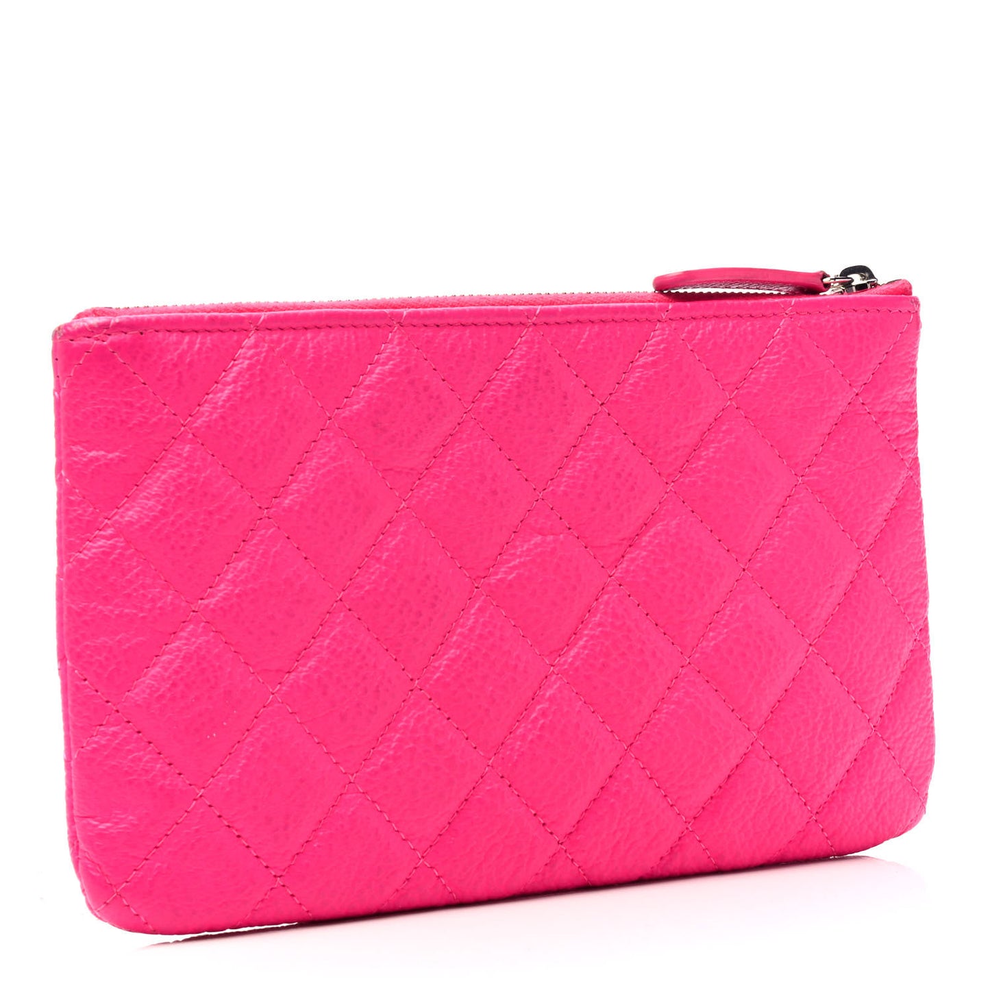 Goatskin Quilted Medium Reissue Cosmetic Case Pink