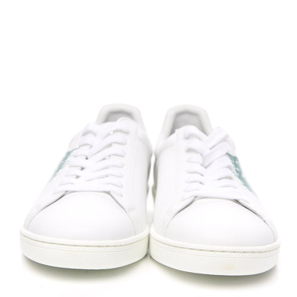 Louis Vuitton Calfskin Luxembourg Sneakers 7 White Green 2 of 8