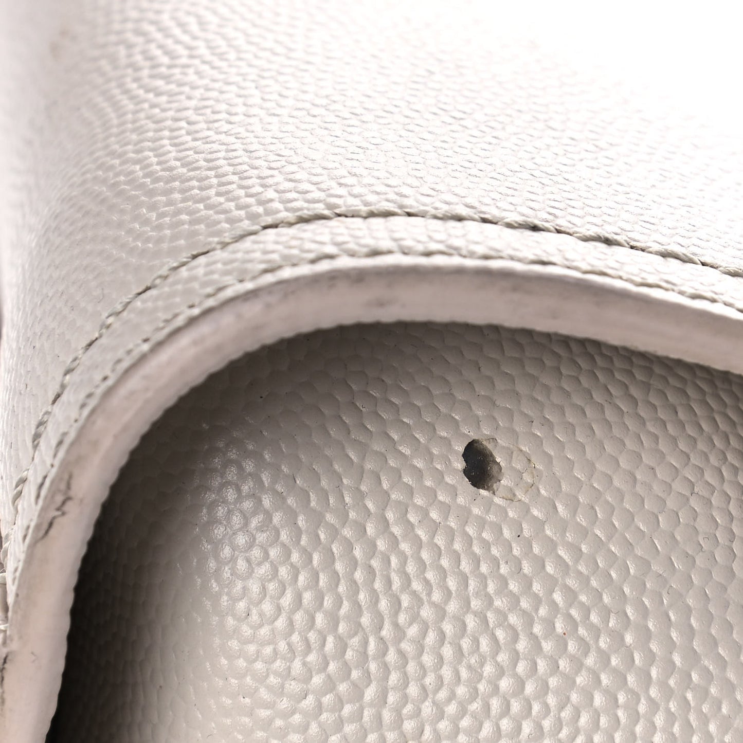 Caviar Medium Studded Deauville Tote Ivory