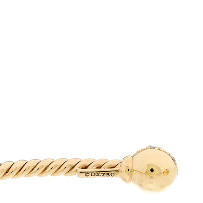 David Yurman 18K Yellow Gold Diamond 6mm Solari Bracelet 3 of 5