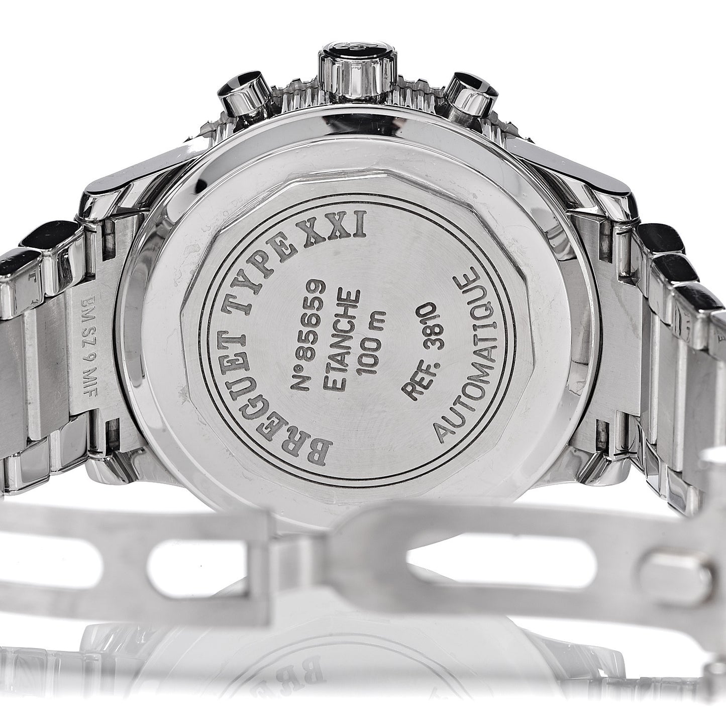 Stainless Steel 42mm Type XXI Transatlantique Flyback Chronograph Automatic Watch Ruthenium 3810ST/92/SZ9