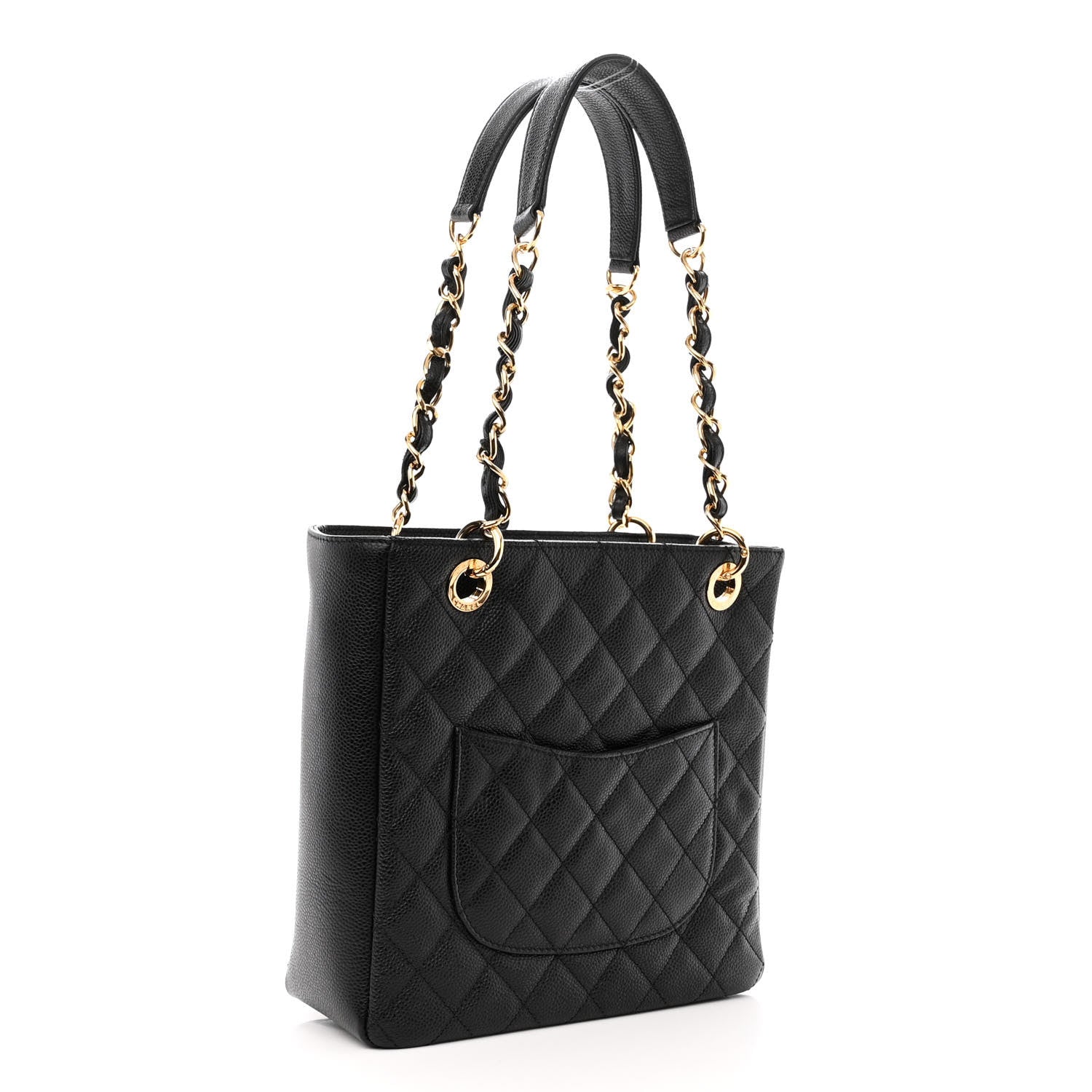 Chanel Caviar Quilted Petit Shopping Tote PST Black 3 of 11