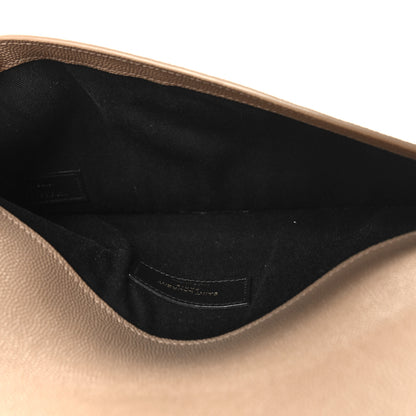 Saint Laurent Grain De Poudre Uptown Pouch Dark Beige 5 of 9
