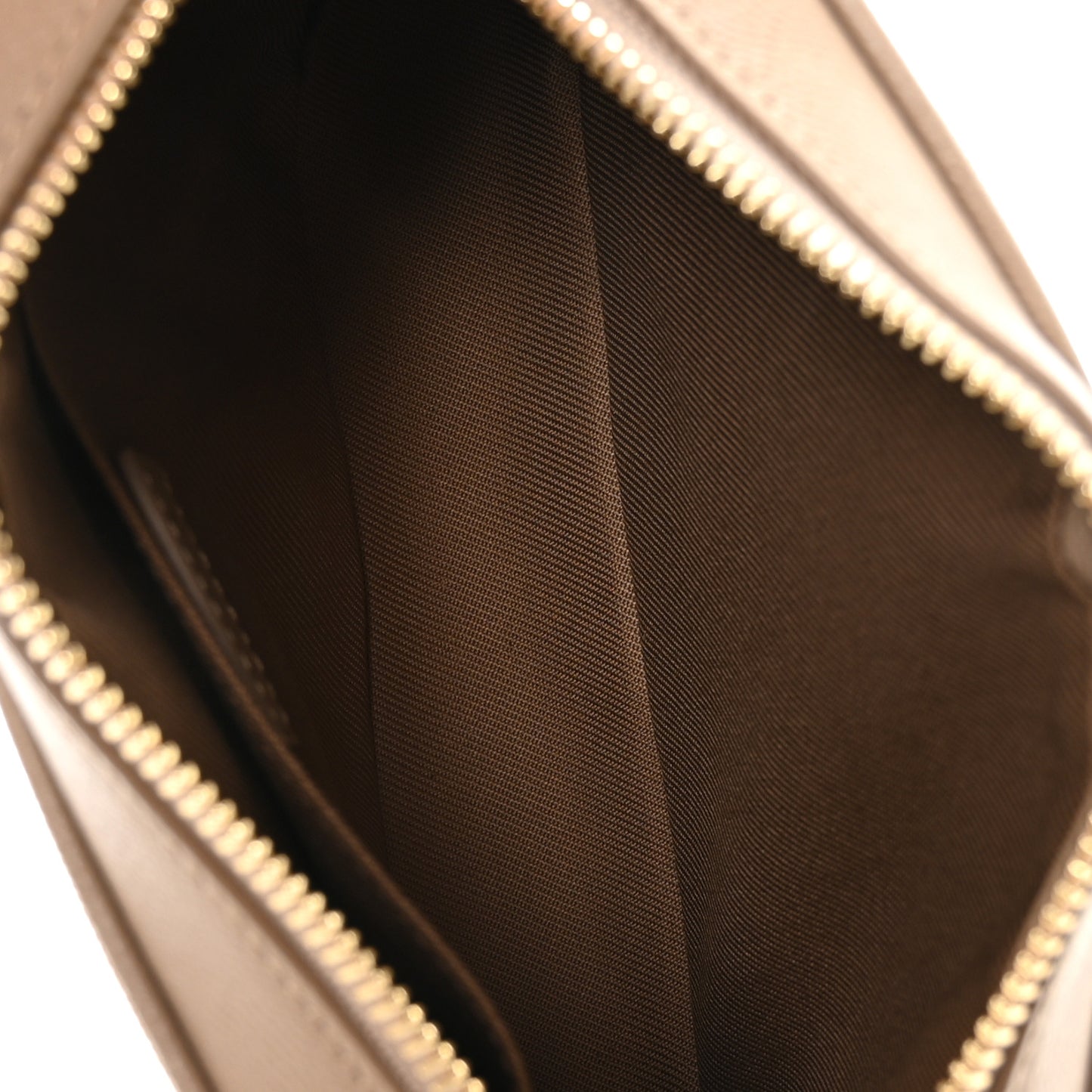 Calfskin House Check Small Camera Bag Chestnut Beige