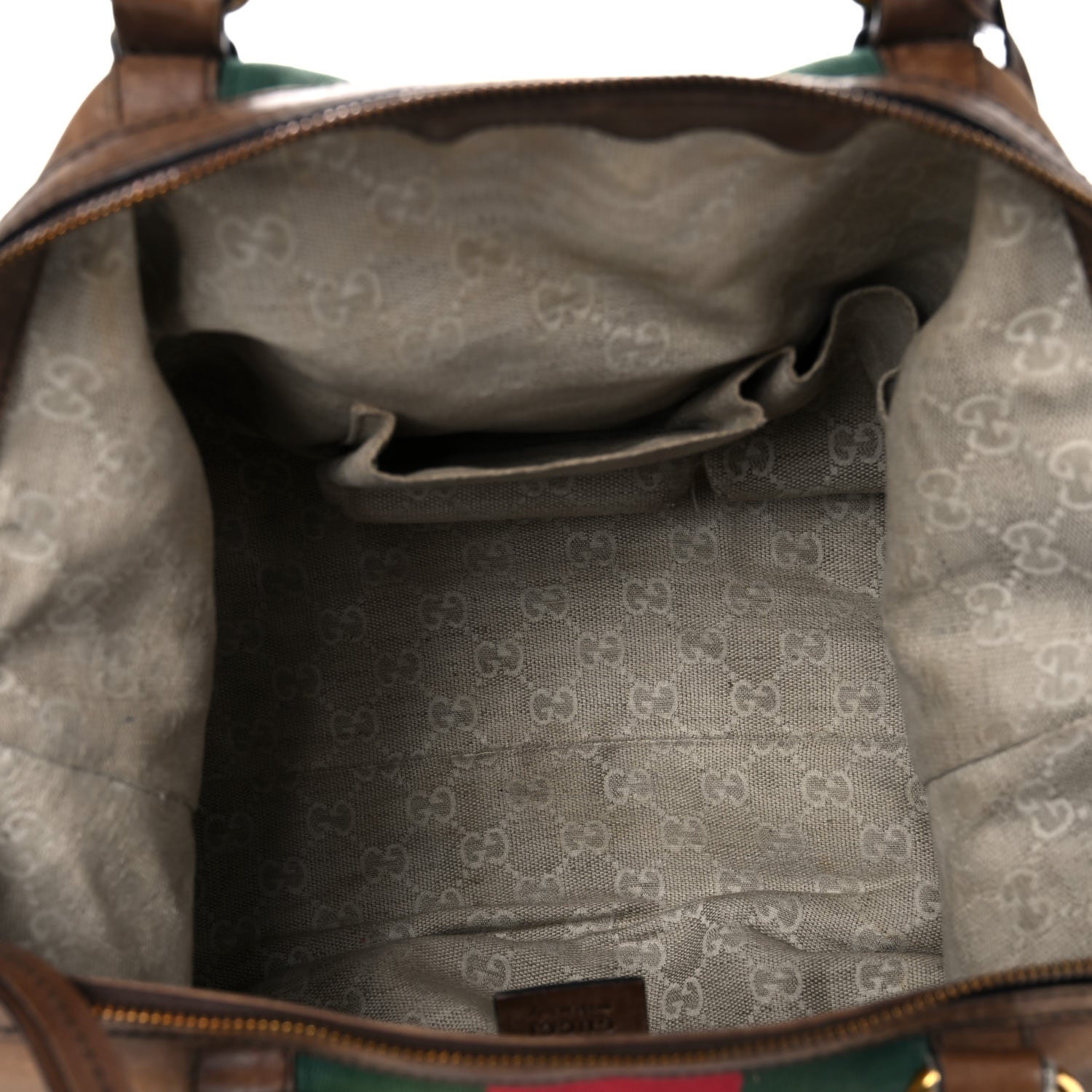 Gucci Calfskin Web Medium Rania Top Handle Bag Grey Field 4 of 46