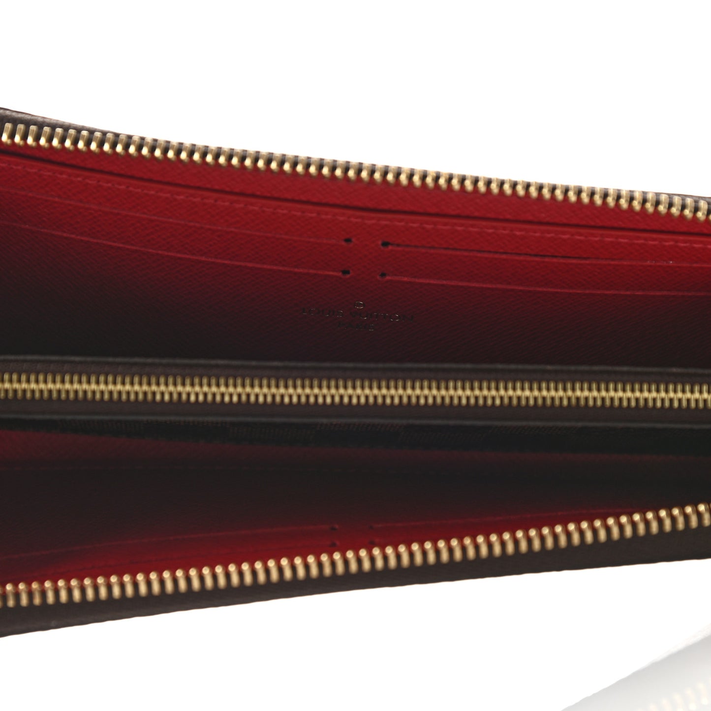 Damier Ebene Clemence Wallet Cherry
