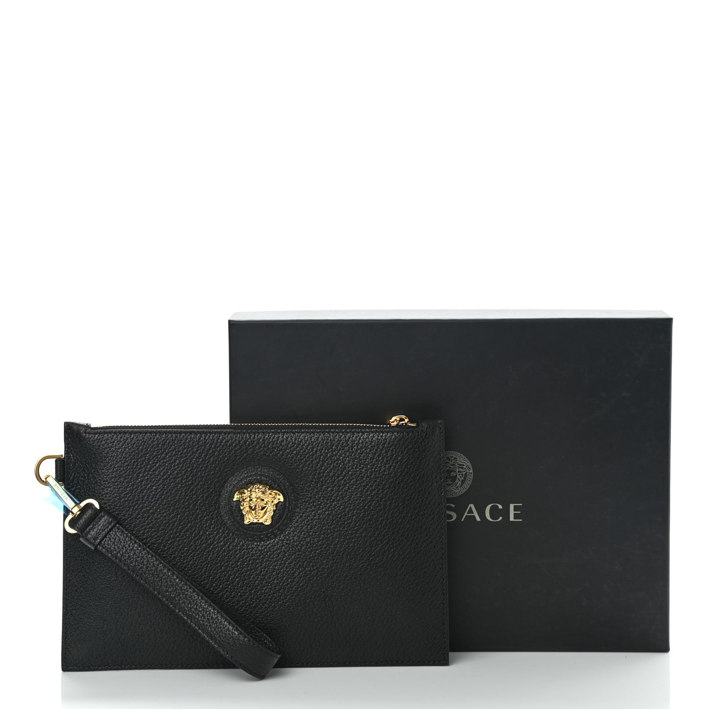 Grained Calfskin La Medusa Pouch Black