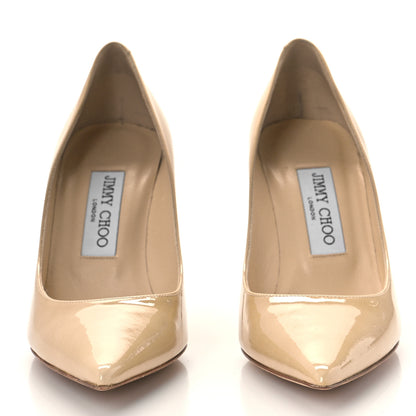 Jimmy Choo Patent Agnes 85 Pumps 36.5 Nude 2 of 9