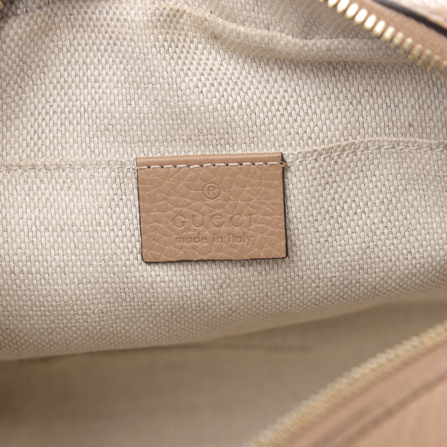 Gucci Pebbled Calfskin Small Soho Disco Bag Camelia 6 of 12