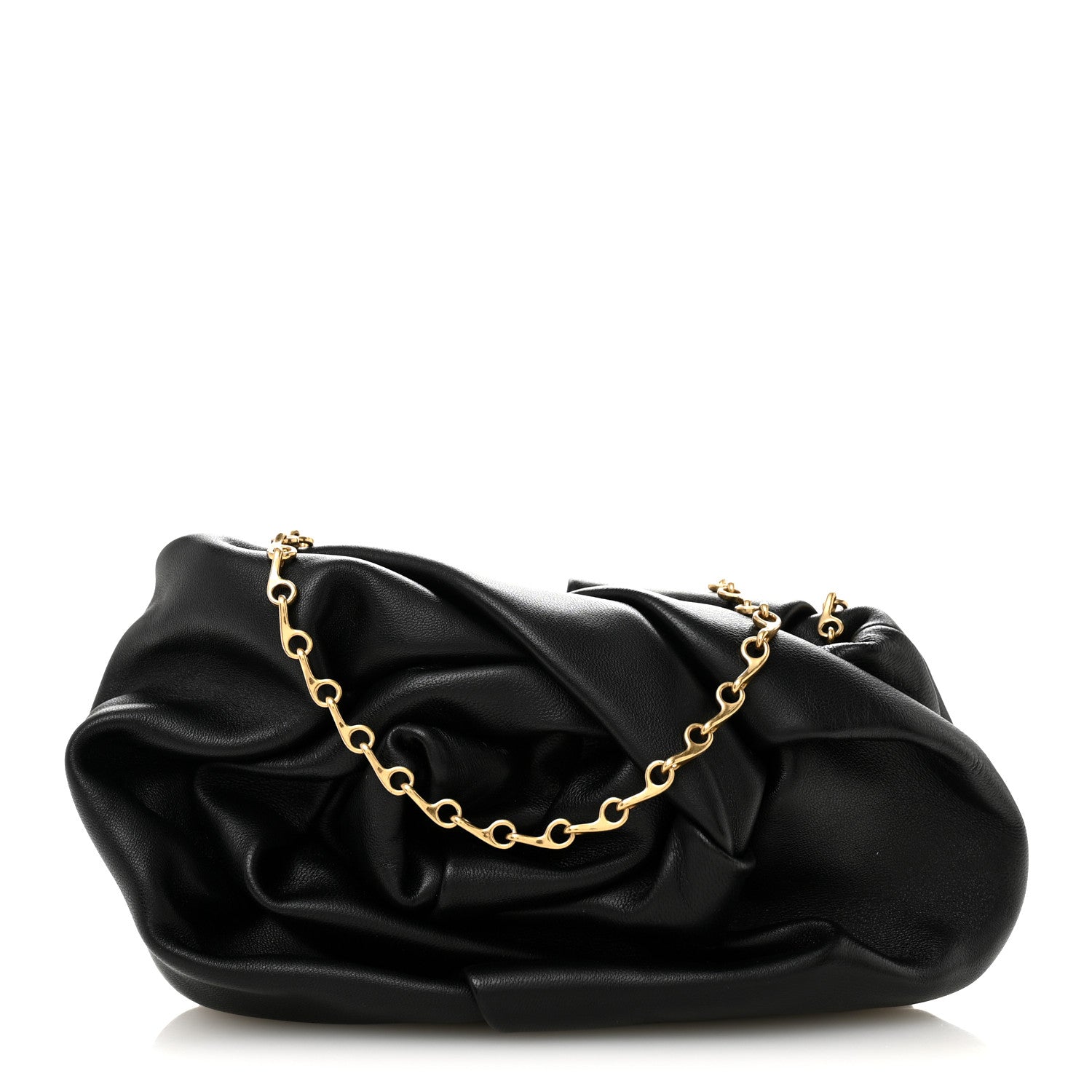 Burberry Smooth Calfskin Rose Clutch Black 1 of 10