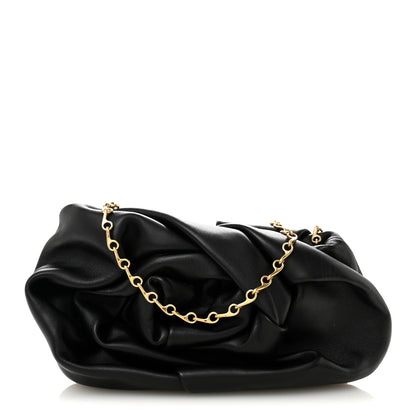 Burberry Smooth Calfskin Rose Clutch Black 1 of 10