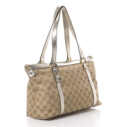Gucci Monogram Medium Abbey Tote Metallic 3 of 18