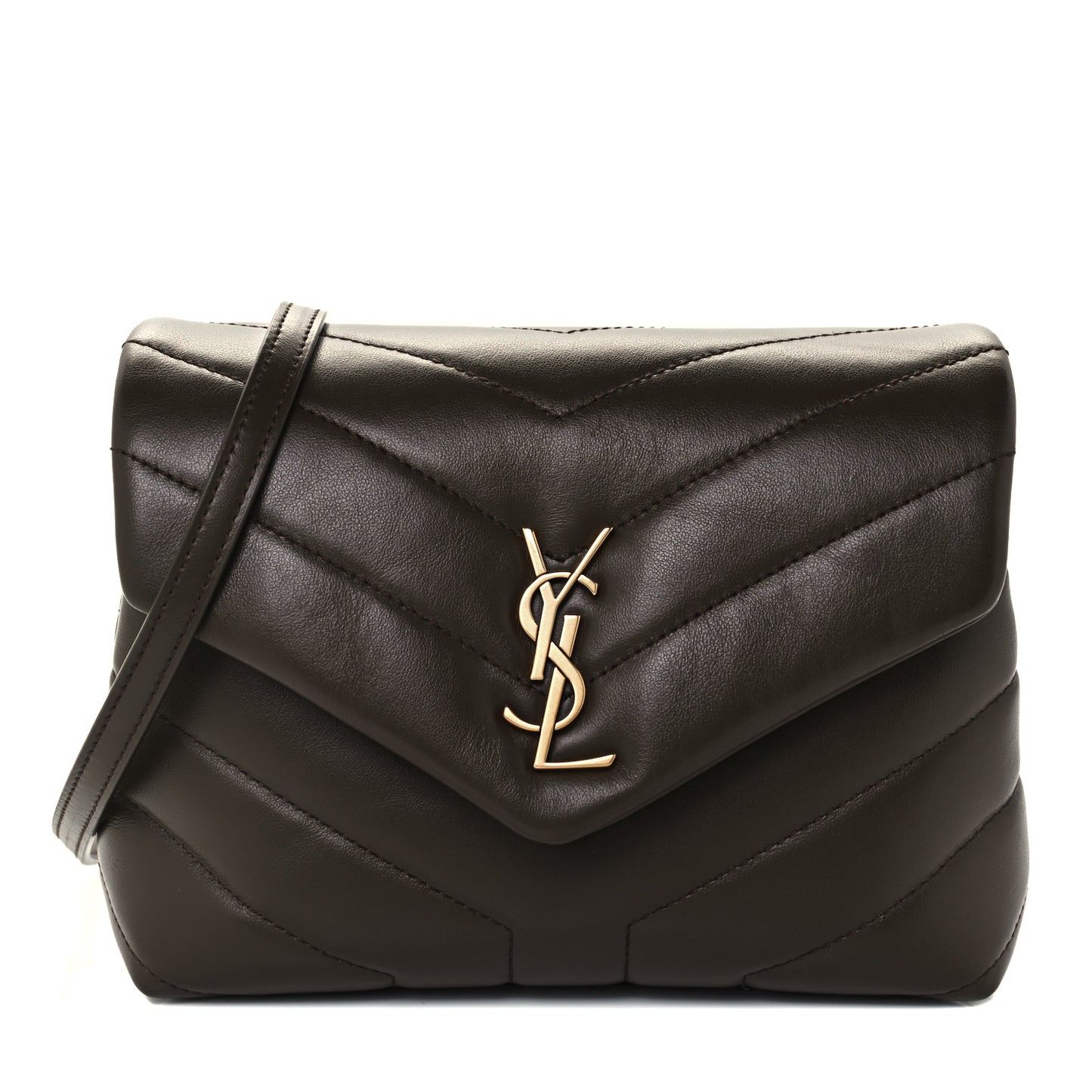 Calfskin Y Quilted Monogram Toy Loulou Crossbody Bag Earth