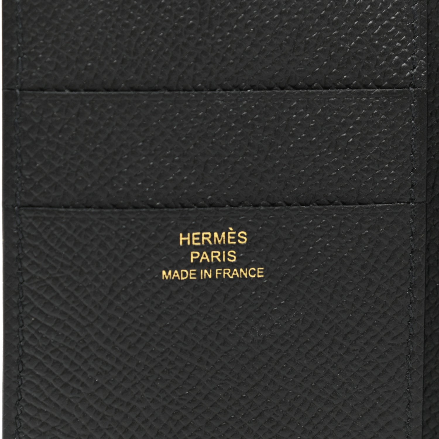 Hermes Epsom Tri-Fold Compact Bearn Wallet Black 6 of 8