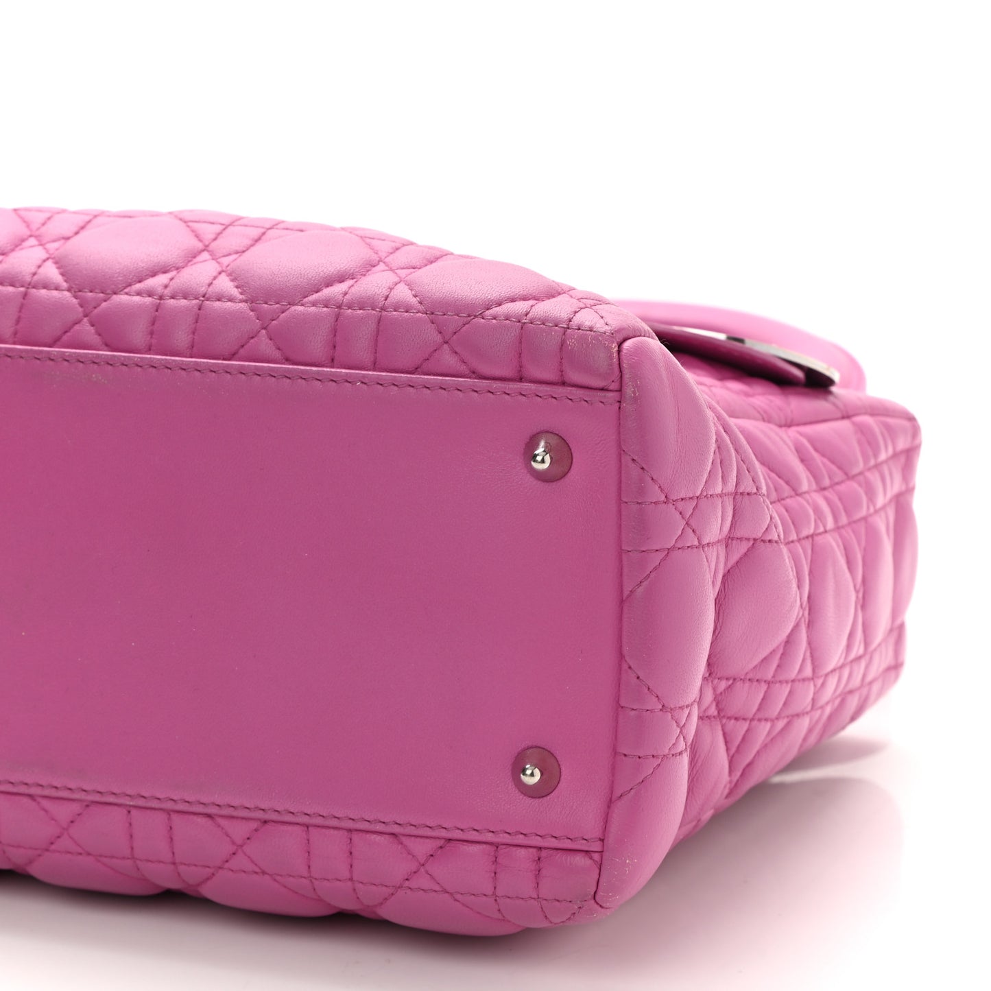Lambskin Cannage Medium Lady Dior Pink